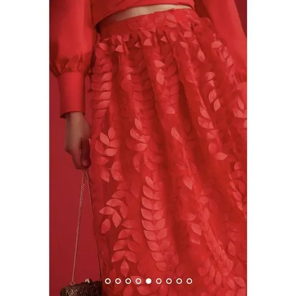 New Anthropologie Sunday in Brooklyn Dimensional Petal Skirt size Medium
